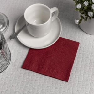 SERVILLETA 20*20 BURDEOS 100S MICROPUNTO 24P