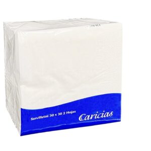 SERVILLETA BLANCA CARICIAS 30*30 2C 100S 32P
