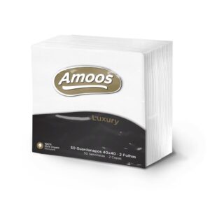 SERVILLETA 40*40 BLANCA 50S 2C PP AMOOS LUXURY 24P
